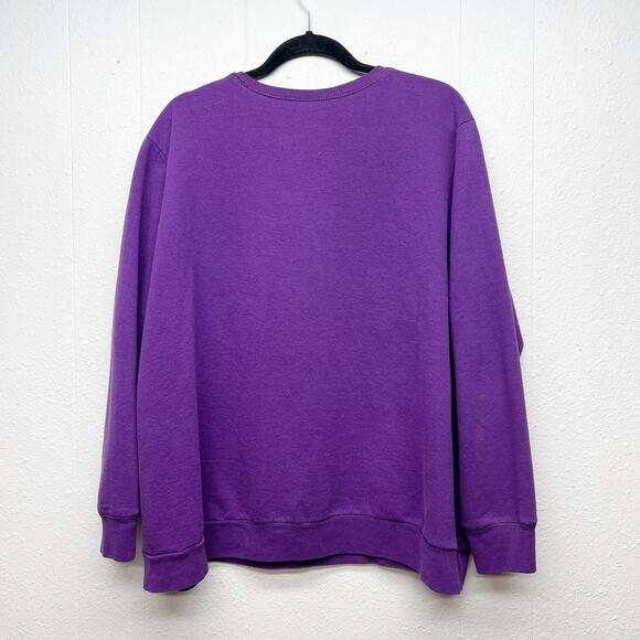 Just My Size Purple Sweatshirt Womens 3X Athleisure Casual Everyday Wear Lounge - Picture 6 of 10